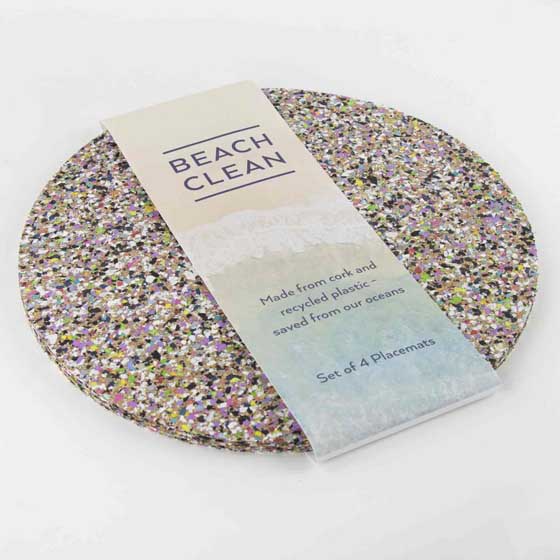 Round recycled placemats by Beach Clean product photo