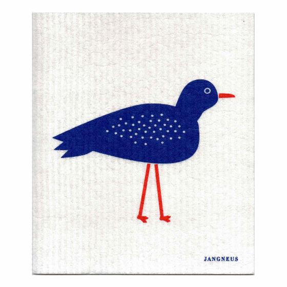 Swedish dishcloth, blue bird design product photo Default L