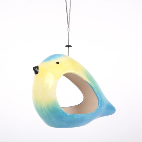 Ceramic bird feeder - Blue tit product photo Front View - additional image 1 L