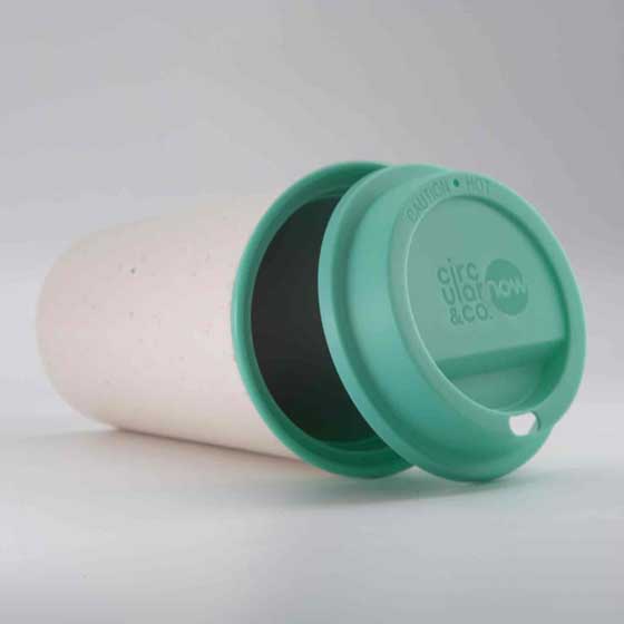 Circular & Co. recycled reusable cup mint product photo Back View -  - additional image 2 L