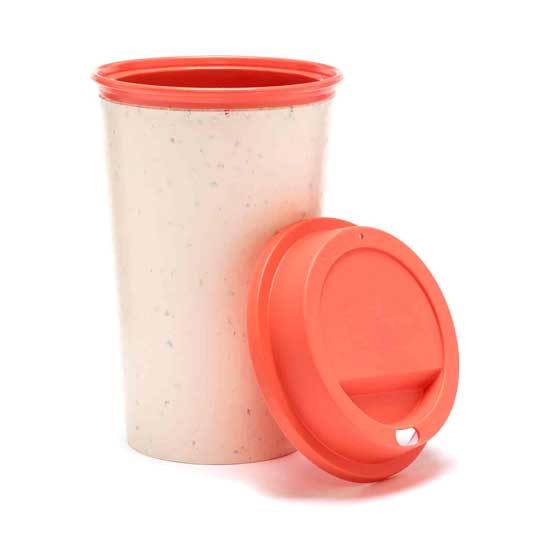 Circular & Co. recycled reusable cup coral product photo Side View -  - additional image 3 L