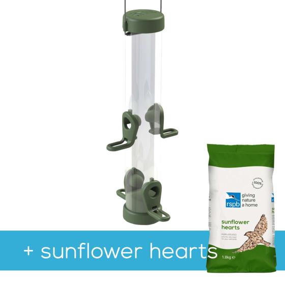 Classic easy-clean medium seed feeder with 1.8kg sunflower hearts product photo