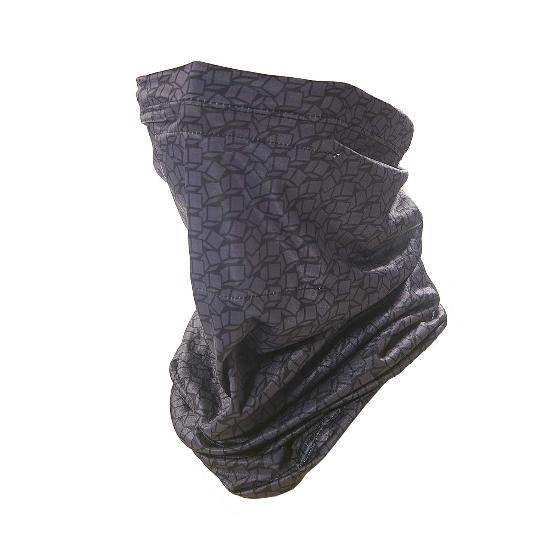 Snood face mask, dark geometric design product photo Back View -  - additional image 2 L