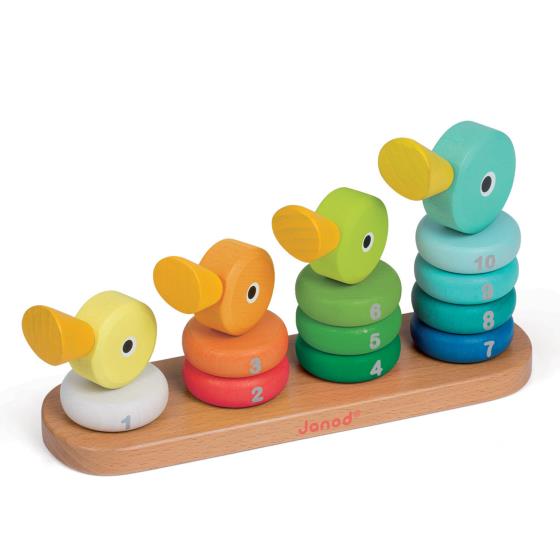 Duck stacker wooden toy product photo Side View -  - additional image 3 L