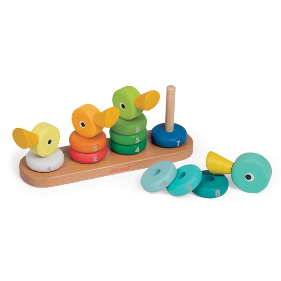 Duck stacker wooden toy product photo Back View -  - additional image 2 L