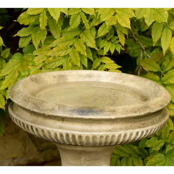 Fluted Cast Stone Bird Bath RSPB Shop