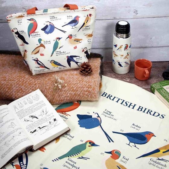 Free as a bird insulated lunch bag in cream product photo Front View - additional image 1 L