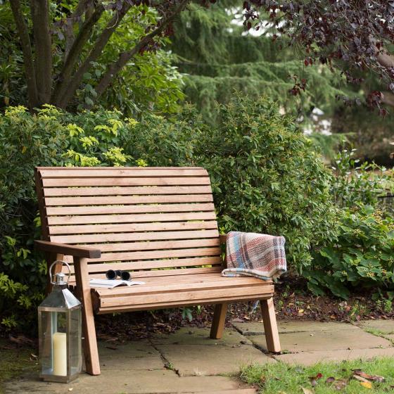 2 Seater Garden Bench Lodge, Wooden Garden Chair Uk