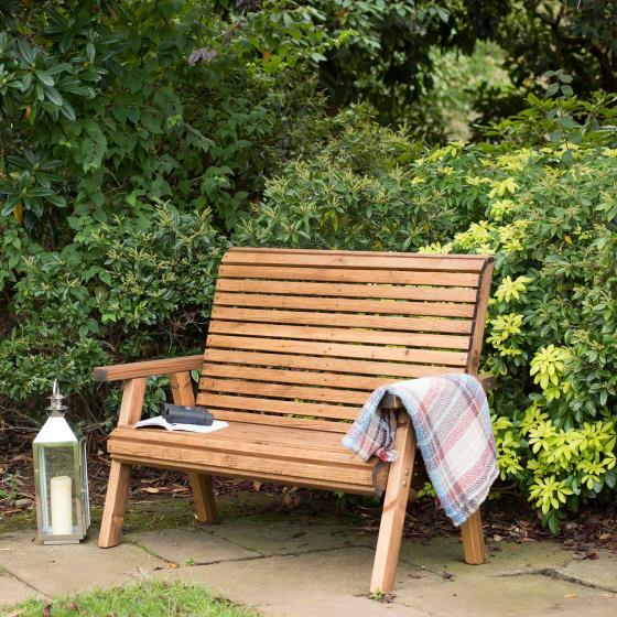 Two seater bench - RSPB Garden furniture, Lodge Collection product photo Back View -  - additional image 2 L