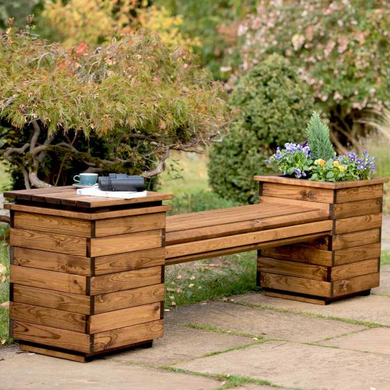 Planter bench - RSPB Garden furniture, Lodge Collection product photo Front View - additional image 1 L