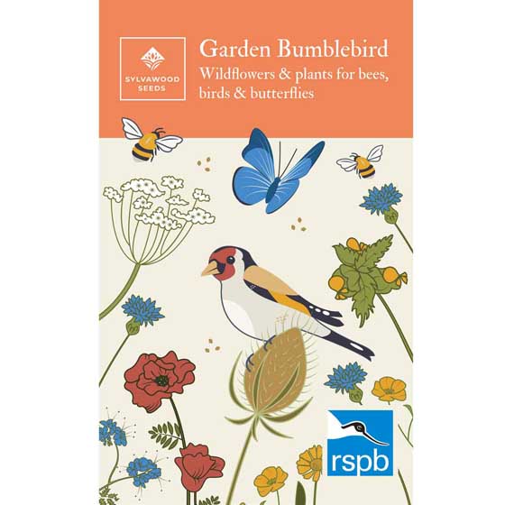 Garden bumblebird seed bearing plants and wildflower seed pack product photo