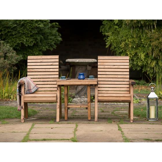 Love seat - RSPB Garden furniture, Lodge Collection product photo Front View - additional image 1 L