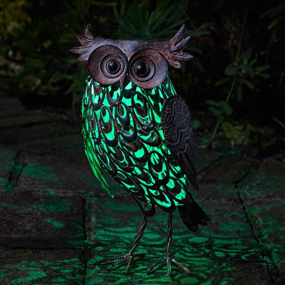Owl solar light, large product photo additional image 4 L