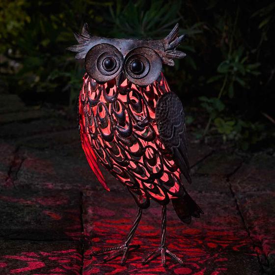 Owl solar light, large product photo additional image 6 L