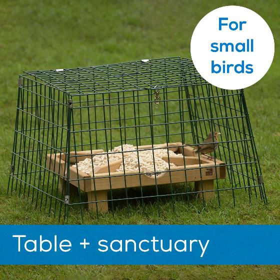 Ground feeding table plus Flat-topped narrow mesh sanctuary - New Design product photo Default L