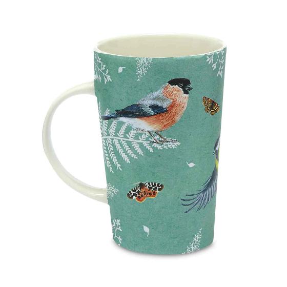 RSPB In the wild birds latte mug product photo Side View -  - additional image 3 L