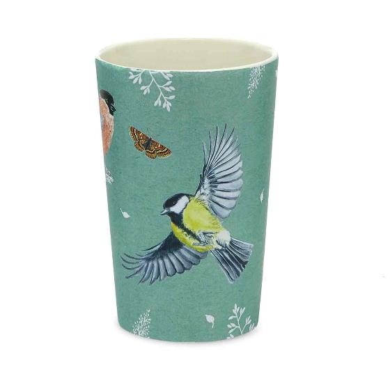 RSPB In the wild birds latte mug product photo Back View -  - additional image 2 L