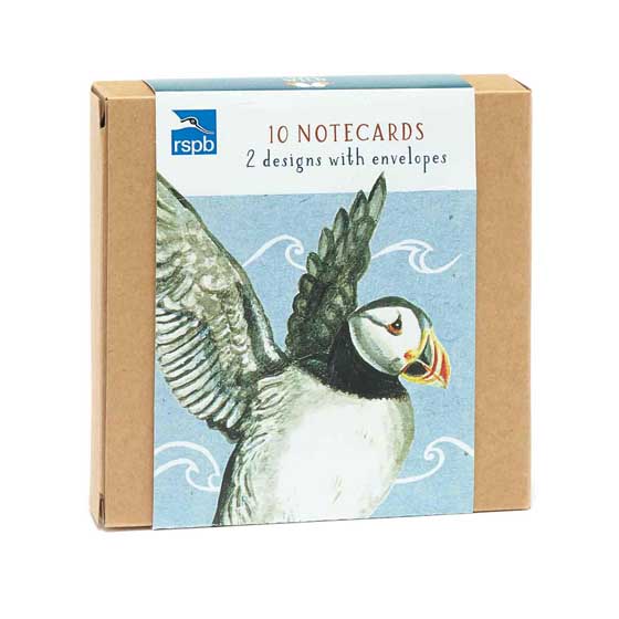 RSPB In the wild puffin and kingfisher notecards pack product photo