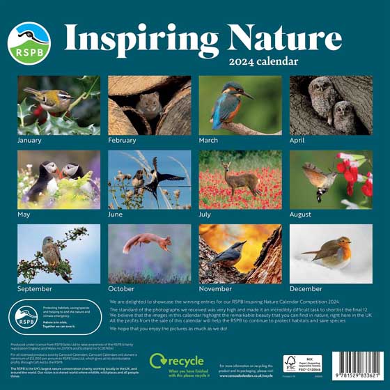 Inspiring nature calendar 2024 | RSPB Shop