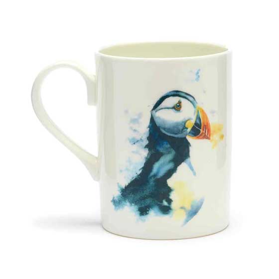 RSPB Life on the edge puffin tea infuser mug product photo Back View -  - additional image 2 L