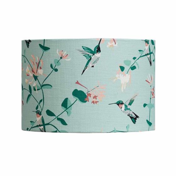 Lorna Syson hummingbird lampshade, mint, 30cm product photo Side View -  - additional image 3 L