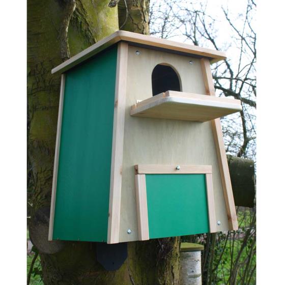 Little Owl Nest BoxBird House Wooden Garden Wall Tree Mounted Owls RSBP Spec