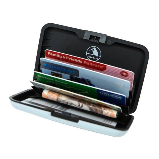 RFID credit card protection wallet, puffin product photo Back View -  - additional image 2 L