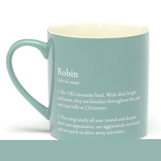 RSPB Free as a bird robin mug product photo Front View - additional image 1 L