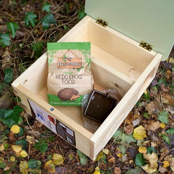 RSPB Hedgehog home + food + bowl product photo Side View -  - additional image 3 L