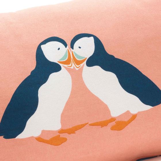 RSPB Puffins cushion product photo Back View -  - additional image 2 L