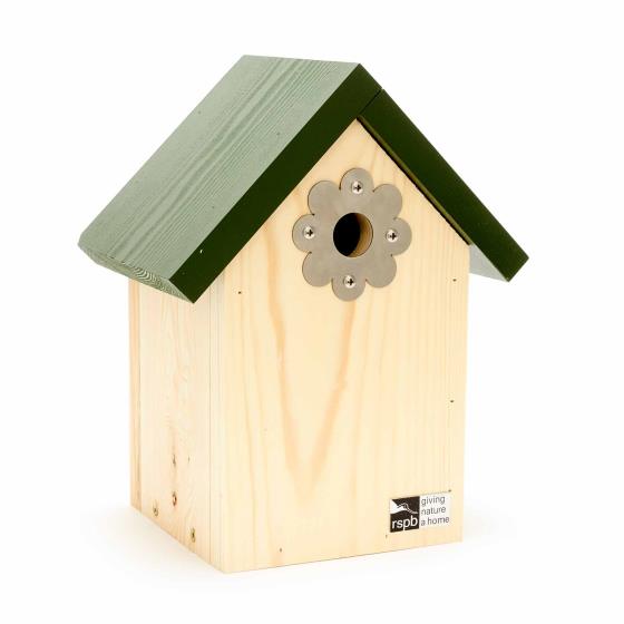 Shaped nest box plate, flower product photo Front View - additional image 1 L