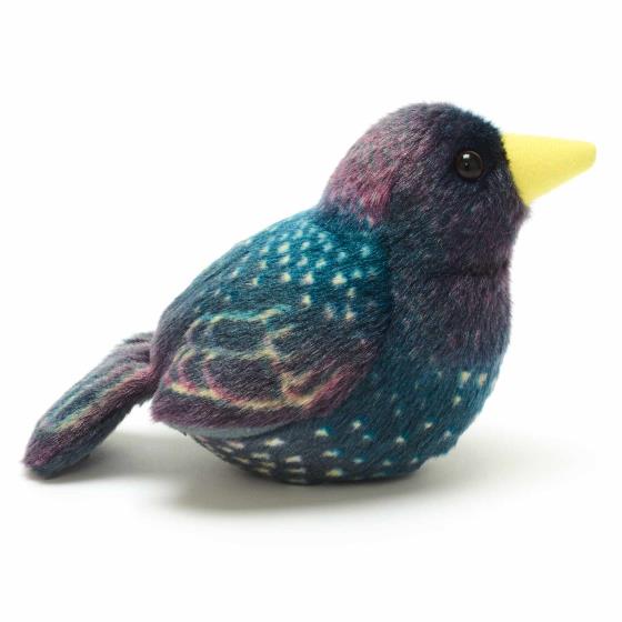 RSPB singing starling soft toy product photo Side View -  - additional image 3 L