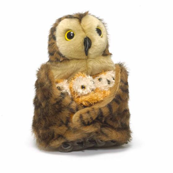 Tawny owl hideaway puppet product photo