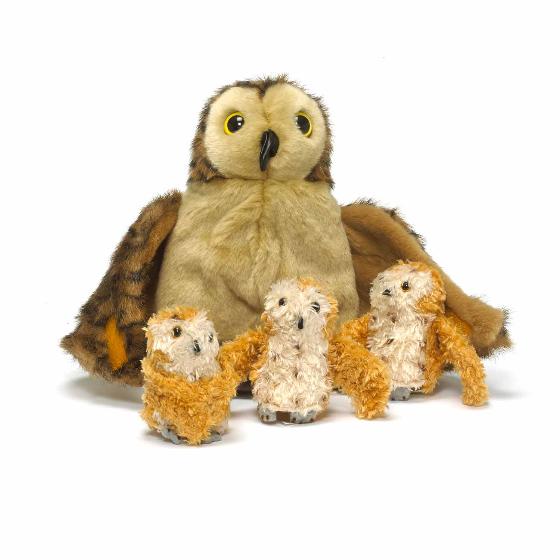 Tawny owl hideaway puppet product photo Side View -  - additional image 3 L