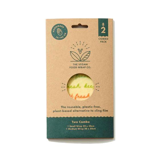 Vegan wax wraps pack of two, keep it fresh design product photo Back View -  - additional image 2 L