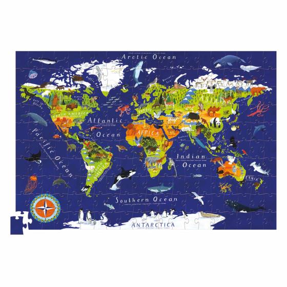 World animals jigsaw and poster product photo Side View -  - additional image 3 L