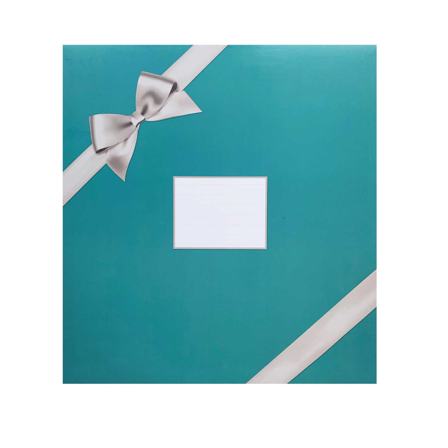 Teal square calendar card envelope product photo