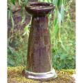 Echoes ceramic bird bath & stand product photo Back View -  - additional image 2 T