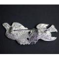 Malcolm Appleby Sparrow silver brooch product photo Front View - additional image 1 T