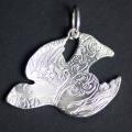 Malcolm Appleby Sparrow silver pendant product photo Back View -  - additional image 2 T