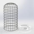 RSPB Ultimate easy-clean® nyjer seed bird feeder, medium, with guardian & seed tray product photo Back View -  - additional image 2 T