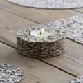 Recycled tea light candle holder by Beach Clean product photo Back View -  - additional image 2 T