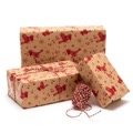 Christmas chorus red recycled wrapping paper - 10 metre product photo