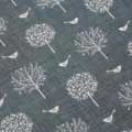 Dark grey birds and trees RSPB organic cotton scarf product photo Side View -  - additional image 3 T