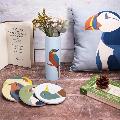 RSPB Free as a bird puffin cushion product photo Back View -  - additional image 2 T