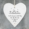 Friends heart hanging decoration, porcelain product photo