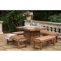 Table and benches patio set - RSPB Garden furniture, Lodge Collection product photo Back View -  - additional image 2 T