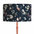 Lorna Syson lampshade navy long-tailed tit, 30cm product photo