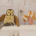 Tawny owl hideaway puppet product photo Back View -  - additional image 2 T