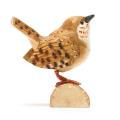 Wooden wren ornament product photo Back View -  - additional image 2 T